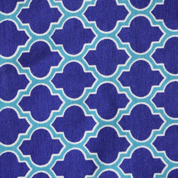 LAND'S END Royal Teal Blue Quatrefoil Ponte Stretch Sheath Dress  Size 10P - Picture 7 of 9